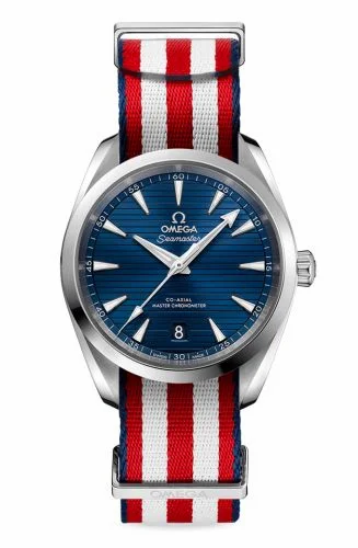Omega Seamaster Aqua Terra 150M Master Chronometer 38 Stainless Steel / Blue / NATO / US Olympic 220.12.38.20.03.002 (22012382003002)
